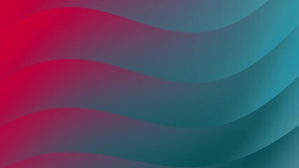 Wall Mural - Abstract Wavy Gradient Background: Teal and Crimson Hues