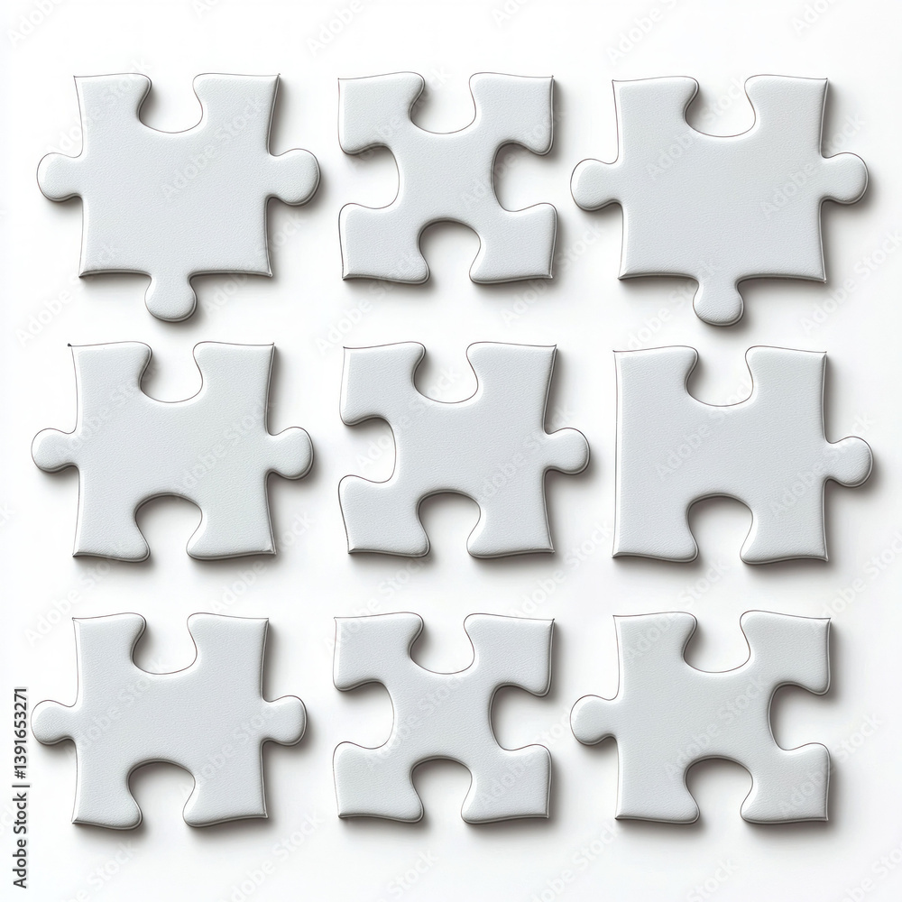 puzzle pieces isolated
