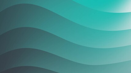 Wall Mural - Abstract Teal Wave Background: Serene Teal Curving Design