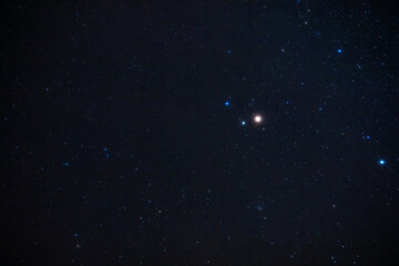 Wall Mural - real milky way stars and constellations photographed with a wide angle lens from a dark countryside 
