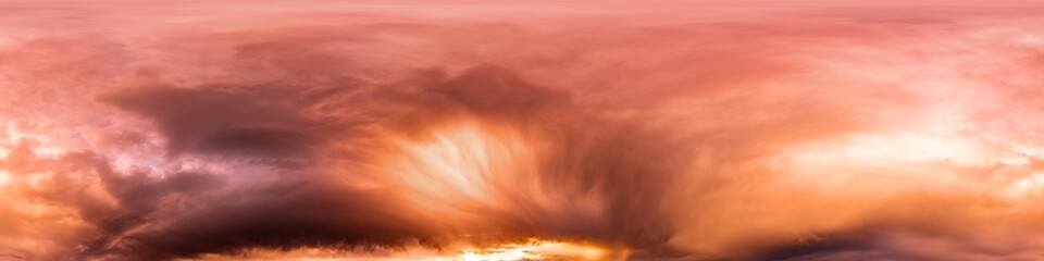 Poster - dark moody rain clouds in dramatic overcast sky. seamless 360 hdr spherical panorama. full zenith or