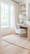 © underground - Bright home office, desk chair, rug, natural light