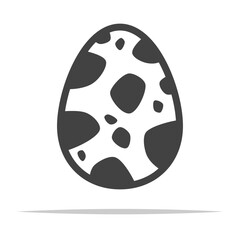 Wall Mural - monster egg outline icon transparent vector isolated