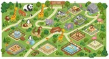 Zoo Adventure: Isometric Animal Map AI Generated