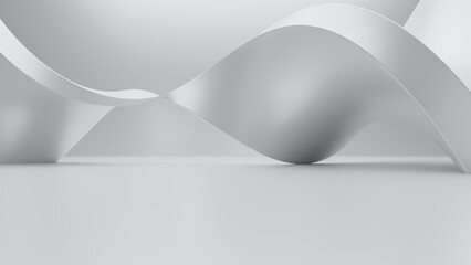 Wall Mural - abstract futuristic empty floor and room sci-fi corridor with light for showcase,room,interior,displ