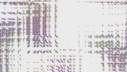 Leinwandbilder - Glitch noise static television VFX. Visual video effects stripes background, CRT tv screen no signal glitch effect