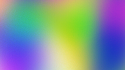 Poster - Rainbow Blurred transparent gradient background. Transparent Gritty sand noise overlay background. PNG with grunge texture, distressed effect