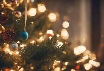 Wall Mural - 130 7 weihnachtsbaum festive congratulation christmas tree coupon decoration postcard snowflake illu
