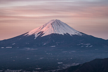 Aufkleber - 山梨県新道峠からの富士山と河口湖