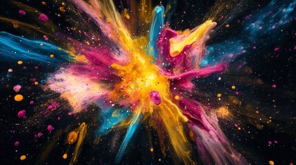 Wall Mural - abstract explosion of vibrant colors