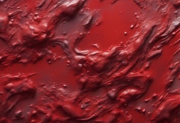 Wall Mural - paint red abstract heavily canvas textured illustration vibrant shape deep template background graph