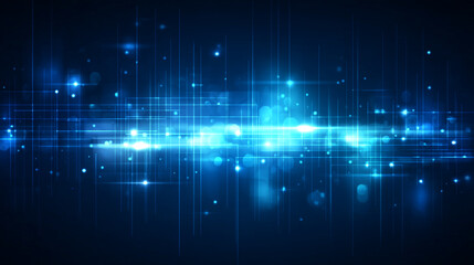 Minimalistic blue abstract background with geometric lines and digital elements, Abstract technology background, circuit lines texture