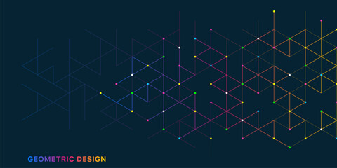 Wall Mural - abstract vector background with a geometric pattern of triangle shapes. graphic design element