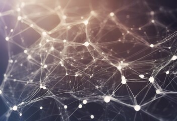Wall Mural - background networks flow abstract wave presentation your neural graphic dots connected digits digita