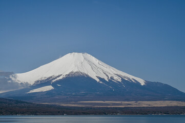 Poster - 山梨県の山中湖と富士山