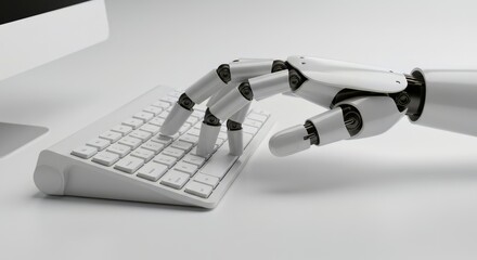 AI in Action: Robotic Hand Typing on Keyboard