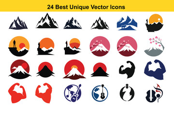 Vector icon set for web