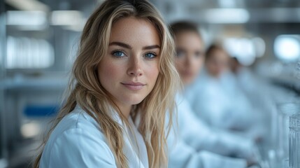 Leinwandbilder - Team of experts collaborates in a contemporary lab, studying material properties and conducting experiments relevant to mining, extraction, and construction applications.