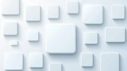 abstract squares, geometric shapes, white background, design elements, digital art, user interface, 