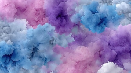 Wall Mural - vibrant abstract watercolor gradient symphony in soft pastel colors and ethereal hues