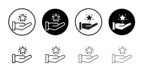 Loyalty program icon Black and white logo