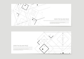 Fototapete - Abstract geometric connect lines and dots. Futuristic data network presentation. Simple science graphic background