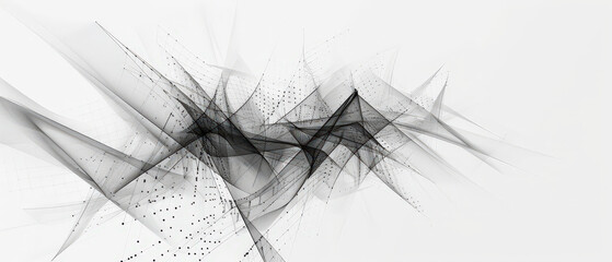 Wall Mural - A black and white image of a wave with many dots