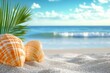 © SEUNGJIN - Shell on beach and summer time