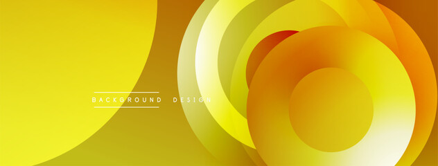 Leinwandbilder - Abstract golden layers create dynamic visual flow. Smooth gradients, circular shapes, modern design. Perfect backdrop for presentations, websites, branding.