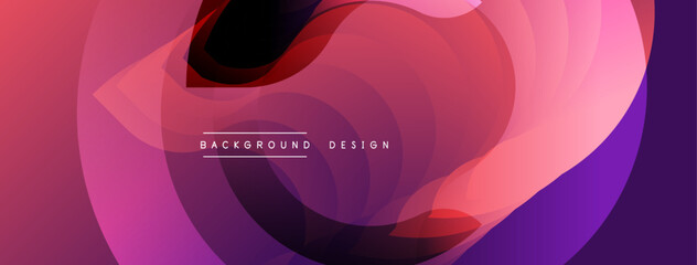Poster - Abstract shapes, vibrant colors, smooth gradients create dynamic composition. Modern design, flowing forms suggest movement, energy.