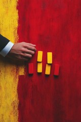 Aufkleber - Disruptive Risk Management Dynamic Color Theory in Crisis Prevention - Minimalist Corporate Strategy Visual for Decisive Leadership and Strategic Intervention