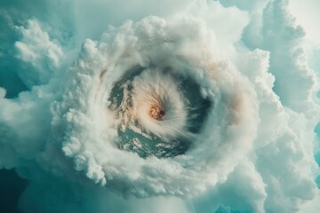 Poster - Climate Crisis Visualization Immersive Satellite Imagery of Extreme Weather Phenomenon - Cutting-Edge Environmental Communication for Global Awareness