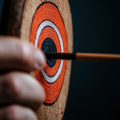 Poster - Precision Performance Gen Z Archery Focus - Minimalist Athletic Training Visual for Digital Performance Coaching and Personal Development