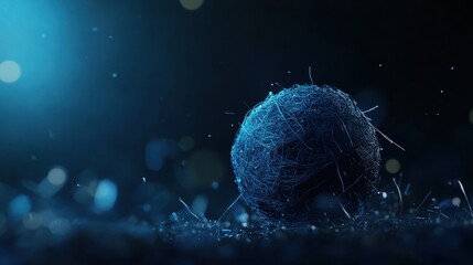 Leinwandbilder - Quantum Visualization Futuristic Neural Network Sphere in Deep Cybernetic Blue - AI Innovation, Digital Transformation, and Technological Emergence