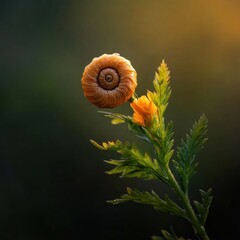 Poster - Biomimetic Nature Spiral Harmony Exploring Organic Fractal Patterns - Wellness Design Inspiration for Sustainable Creative Industries