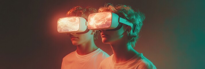 Aufkleber - Immersive Digital Learning Gen Z Students Exploring Metaverse Horizons through Cutting-Edge VR Technology in Next-Generation Educational Environments