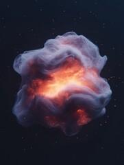Aufkleber - Ethereal Cosmic Nebula Immersive Digital Art Visualization of Celestial Energy Dynamics with Luminescent Plasma Flow and Astronomical Visualization Design