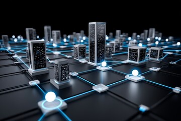 the abstract background represents a concept of technology, tech data, and network internet connecti