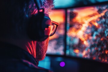 Aufkleber - Hyper-Connected Crisis Response AI-Driven Disaster Monitoring with Cinematic Cybersecurity Visualization in Next-Gen Emergency Management