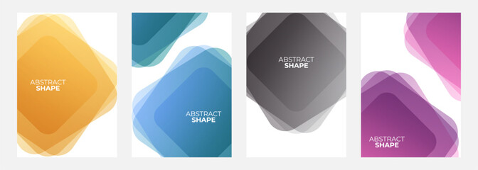 Leinwandbilder - Set of abstract backgrounds with rhombus shapes for creative graphic design. Vibrant color gradients. Vector illustration.