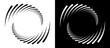 © Mykola Mazuryk - Spiral with lines as dynamic abstract vector background or logo or icon. Yin and Yang symbol. Black spiral on white background and white spiral on black background.