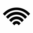 © Dream House - Isolated Black Wifi Wireless Internet Network Icon On White Background Vector