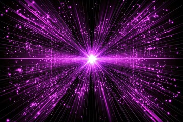 Wall Mural - a vibrant burst of pink light radiates outward against a dark backdrop, creating a dynamic and energ