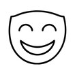 © IsratJahan - Smiling face outline vector illustration, happy emoji icon, simple smile face graphic design element