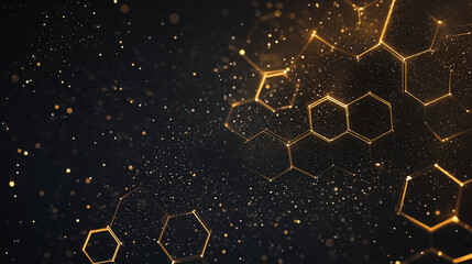 Wall Mural - molecular cosmos: an abstract visualization of interconnected molecular structures, rendered in a sl