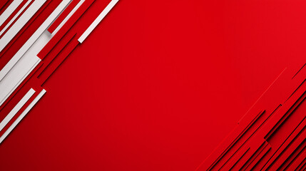 Wall Mural - red abstract composition: a bold and dynamic composition of red and white geometric shapes, set agai