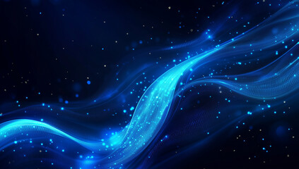 Blue binary data cyberspace background
