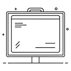 Aufkleber - Interactive Display Board Coloring Book Page Line Art Drawing