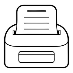 Aufkleber - Label Printer Line Art Drawing for Coloring Book Page