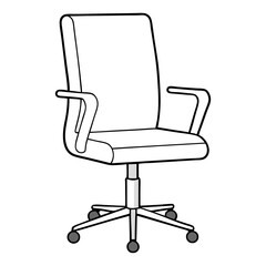 Poster - Office Chair Line Art Coloring Page for Adults and Kids